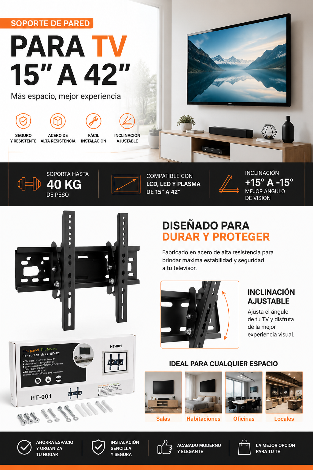 Base Soporte Tv Ajustable Led OO1