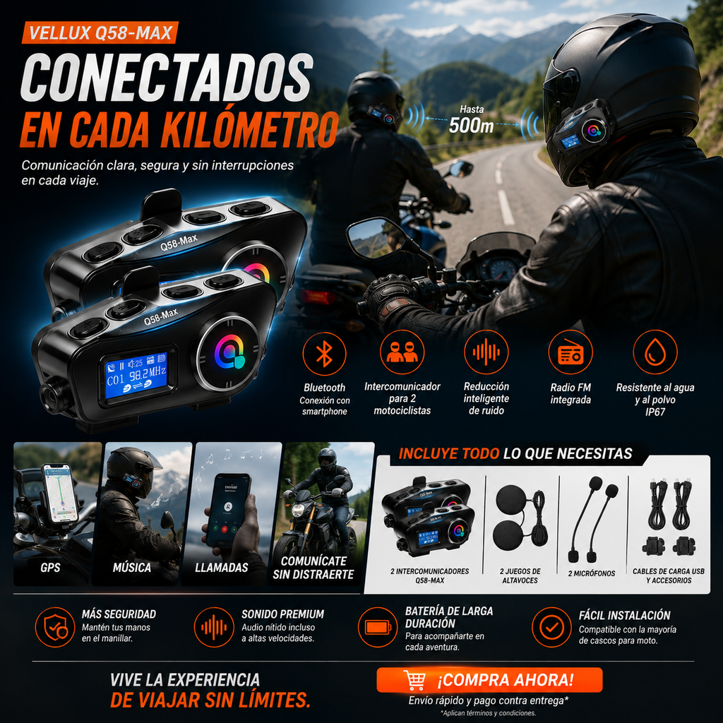 intercomunicador q58 max x2