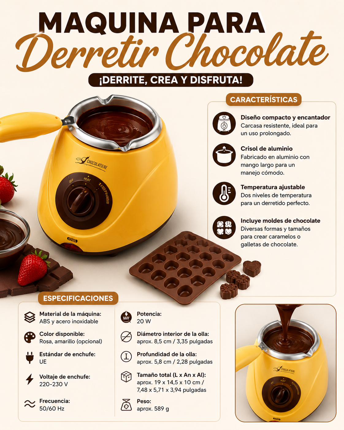 Máquina Para Derretir Chocolate