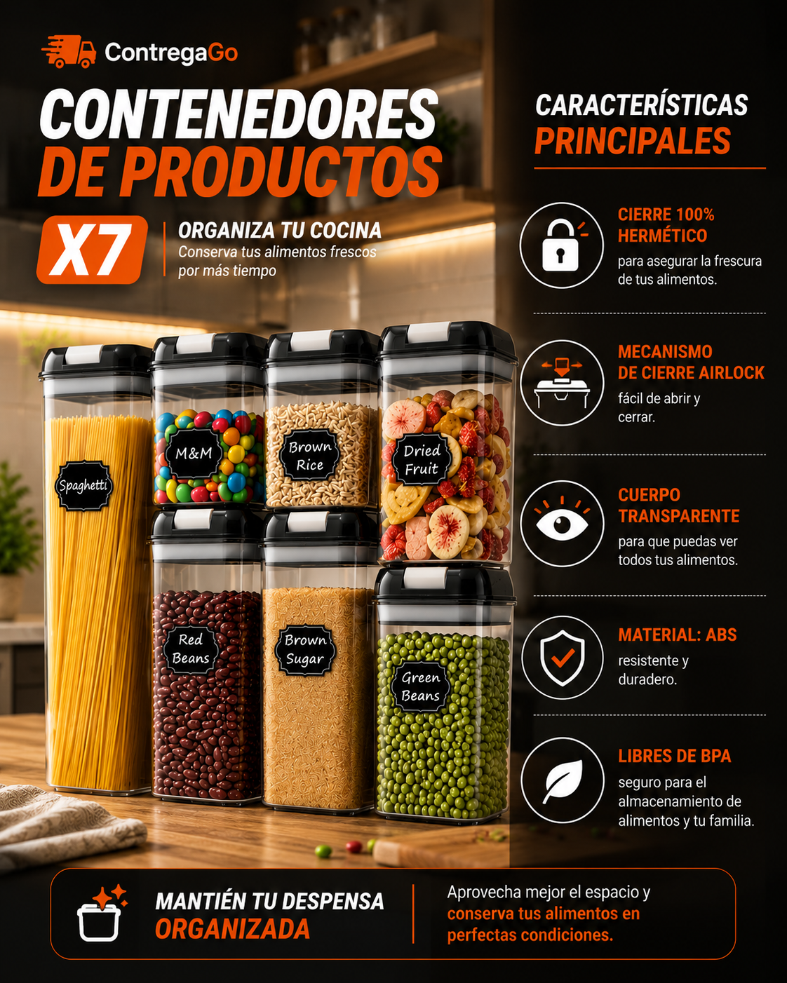 Contenedores para alimentos x7 A-522