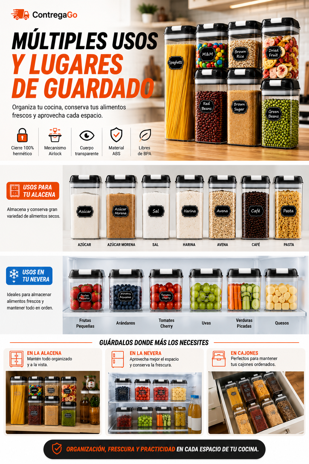 Contenedores para alimentos x7 A-522
